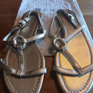 Loro Piana Gold sandals size 38 (US 7.5)